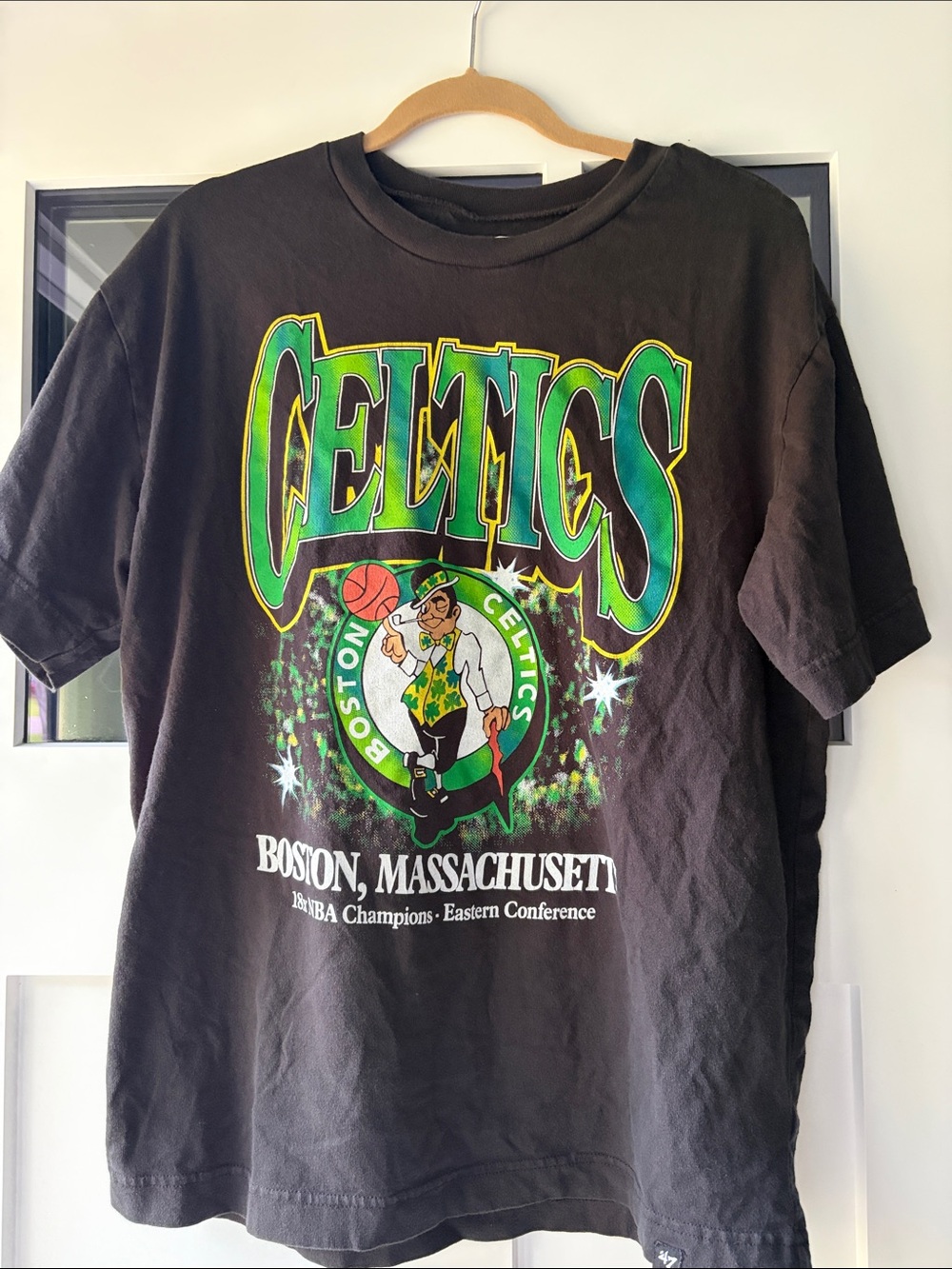 Boston Celtics Black Graphic Tee - Vintage Style
